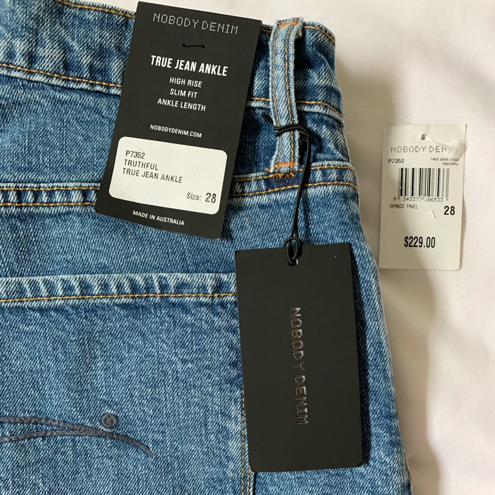 NWT Nobody Denim True Jean Ankle, 28